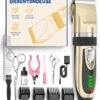 Pawwy Dieren Tondeuse Set Draadloos Voor Honden En Katten – Voor Dikke Vacht - Hondentondeuse – Hondentrimmer - Scheerapparaat - Goud -Hondenbenodigdheden 1000x1200