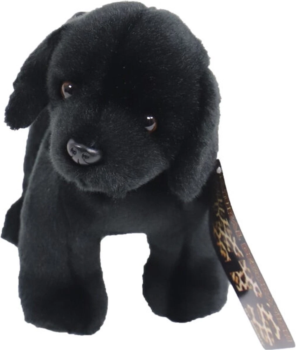 Boony - Natural Decoration - Labrador Pluche Staand - Zwart - 20 Cm 4 Boony - Natural Decoration - Labrador Pluche Staand - Zwart - 20 Cm - Afbeelding 2