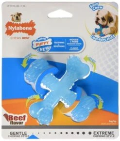 Nylabone Flexi Voor Honden Puppy Teething X Bone Beef Tot 11 Kg -Hondenbenodigdheden 1017x1200 1