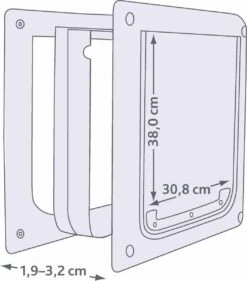 Trixie 2-Weg Hondenluik Wit - M-XL 39 X 45 CM -Hondenbenodigdheden 1053x1200 2
