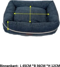 I-CiGO Homy Luxe - Hondenmand - In-kussen Dubbelzijdig Gebruik 70x60xH14cm/Blauw -Hondenbenodigdheden 1070x1200 1