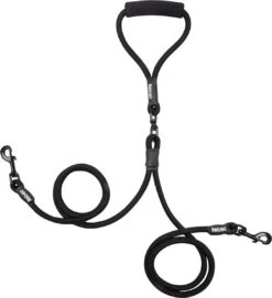 Rebel Petz - Dubbele Verstelbare Hondenriem Voor Twee Honden - Met Draaibare Sluiting En Zacht Handvat - Small En Large - Large (140 Cm Lang, Ø 12 Mm) -Hondenbenodigdheden 1094x1200