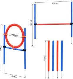 Merkloos Honden Agility Set - 23-delig - Agility Voor De Hond - Agility - Honden Parcours - Honden Training - Rood/Blauw -Hondenbenodigdheden 1114x1200 3