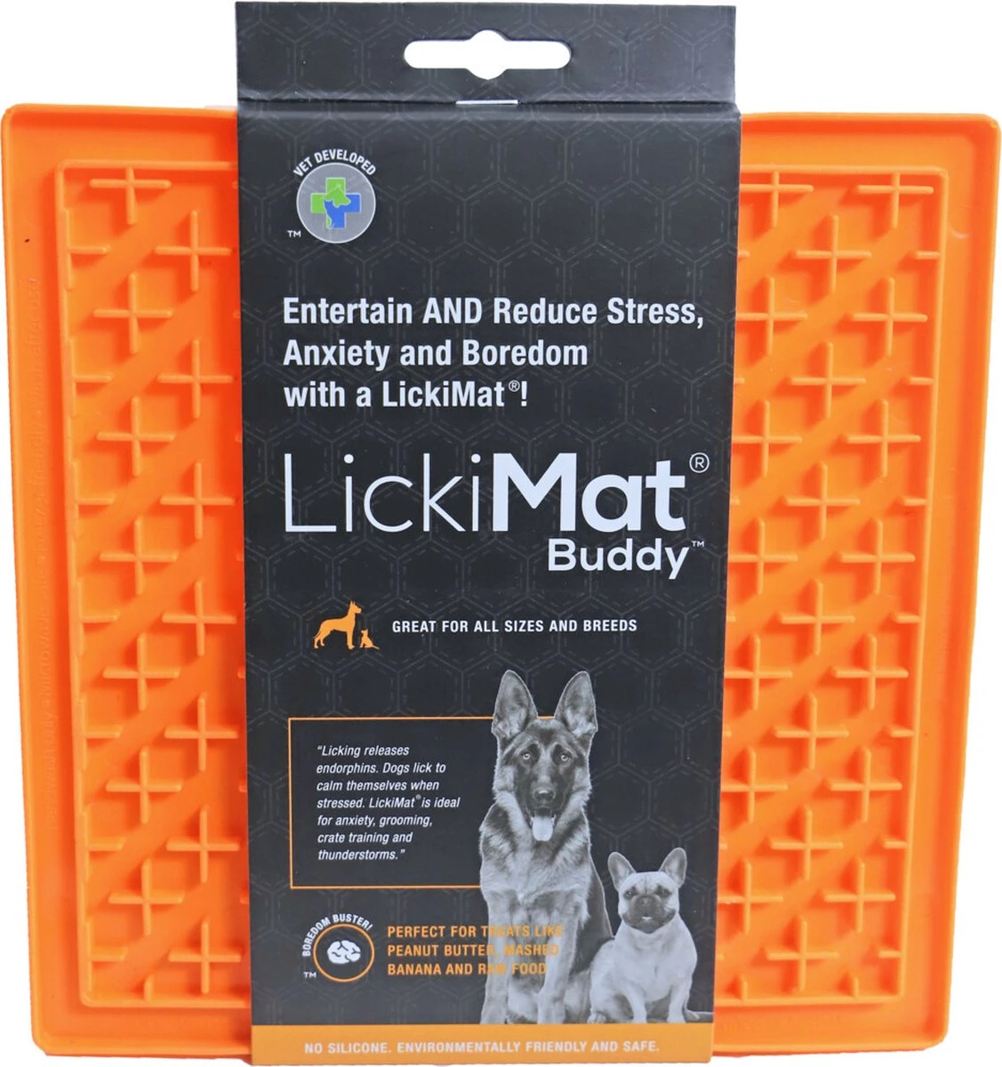 Lickimat Buddy - Voermat - Slow Feeder - 20 Cm - Oranje 6 Lickimat Buddy - Voermat - Slow Feeder - 20 Cm - Oranje - Afbeelding 5