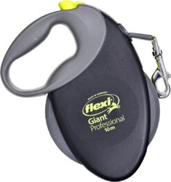 Flexi Giant Tape - Hondenriem - Zwart/Geel - L - 10 M - (<50 Kg) -Hondenbenodigdheden 1128x1200