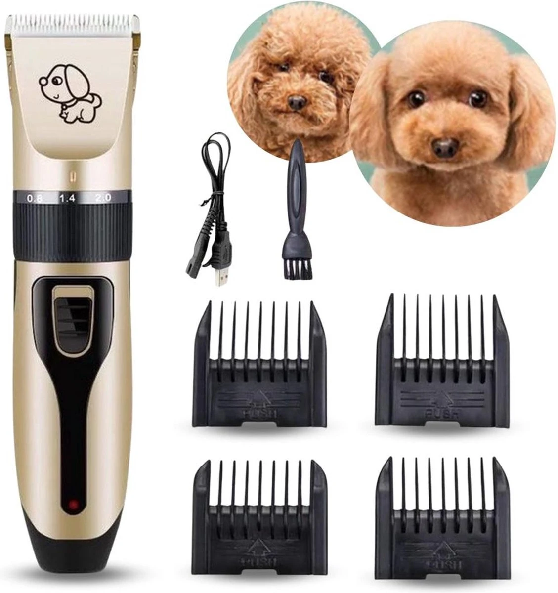 BYER Professionele Dieren Tondeuse Set - Voor Huisdieren Katten & Honden - Draadloos - Oplaadbare Pet Trimmer - Dog Tondeuze Clipper - 5 Standen & Vier Opzetkammen - Low Noise 3 BYER Professionele Dieren Tondeuse Set - Voor Huisdieren Katten & Honden - Draadloos - Oplaadbare Pet Trimmer - Dog Tondeuze Clipper - 5 Standen & Vier Opzetkammen - Low Noise