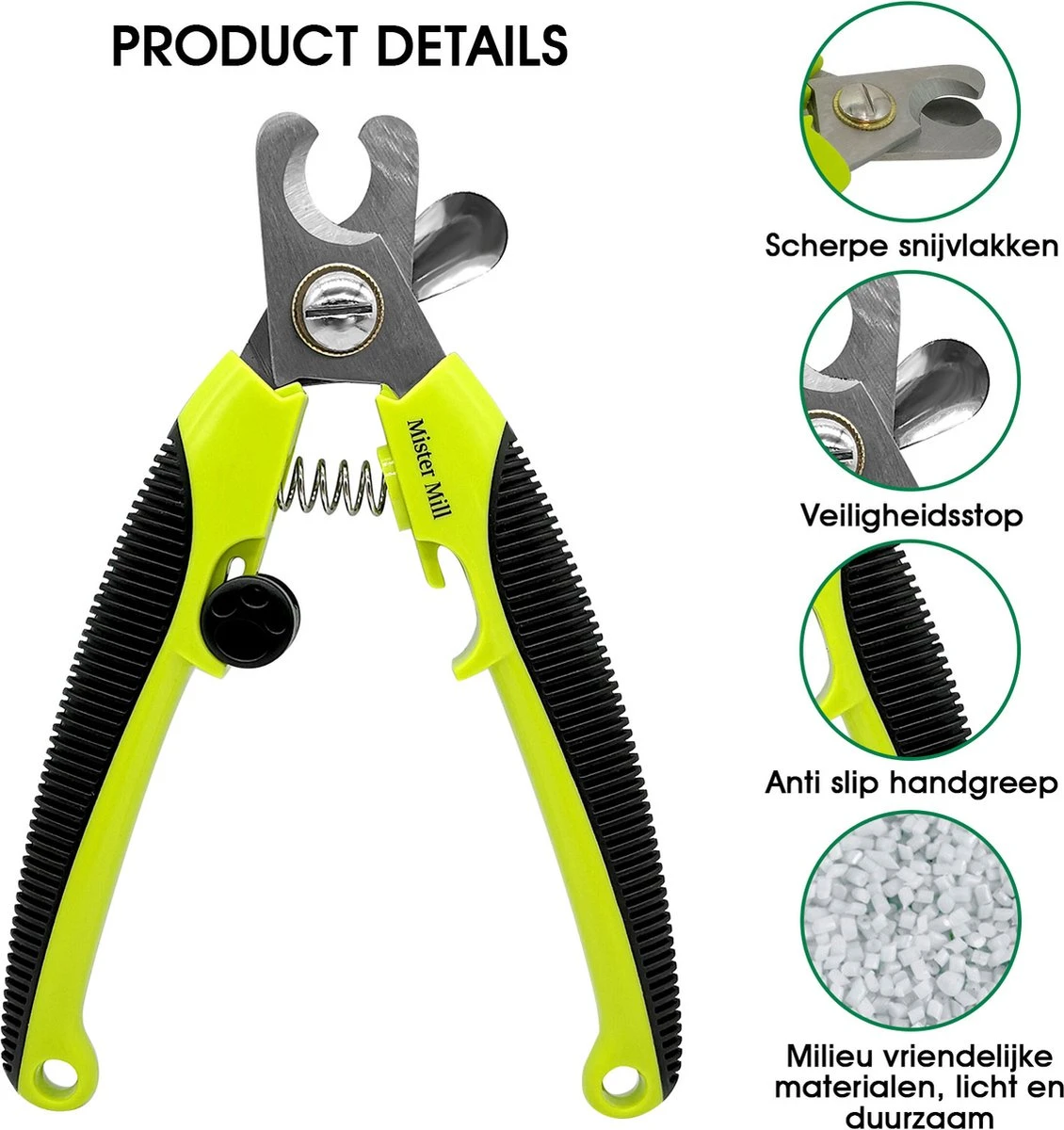 Mister Mill Professionele Nagelknipper Hond En Kat - Nageltang - Nagelschaar Konijn, Cavia En Andere Dieren 11 Mister Mill Professionele Nagelknipper Hond En Kat - Nageltang - Nagelschaar Konijn, Cavia En Andere Dieren - Afbeelding 9