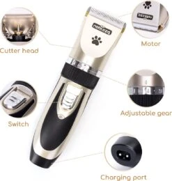 Nobleza B78 - Dieren Tondeuse Set - 4 Opzetkammen - Voor Huisdieren Katten & Honden - Draadloos 12 Nobleza B78 - Dieren Tondeuse Set - 4 Opzetkammen - Voor Huisdieren Katten & Honden - Draadloos -Hondenbenodigdheden 1141x1200