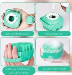 Merkloos Dierenborstel - Douche - Bad - Hond - Kat - Vachtverzorging - Scrubber - Borstel -Hondenbenodigdheden 1146x1200