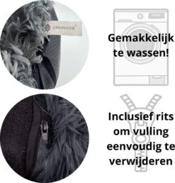 Hondenmand | Superzacht En Luxe | Wasbaar | Donut | Fluffy | Hondenkussen | 60cm | Grijs -Hondenbenodigdheden 1151x1200 7