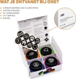 Vulpes Pets® PRO Praatknop Voor Honden - Dogbuttons - Laat Uw Huisdier Spreken - Hondenspeelgoed - Honden Training - Incl. E-Book & Trainingsstickers -Hondenbenodigdheden 1153x1200 4