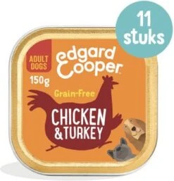 Merkloos 11x Edgard & Cooper Kuipje Vers Vlees Hondenvoer Kip - Kalkoen 150 Gr -Hondenbenodigdheden 1155x1200 4