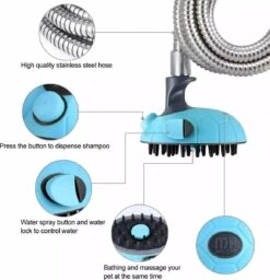 WVspecials Huisdieren Douche - Douche Voor Honden - Honden Douche - Inclusief Slang - Inclusief Drie Kraanadapters - Geschikt Voor Binnen En Buiten - Hondendouche - Hondenbad - Hondenborstel - Hondenkam - Hondenwassen - Hondenzwembad - Tuinslang -Hondenbenodigdheden 1160x1200 3