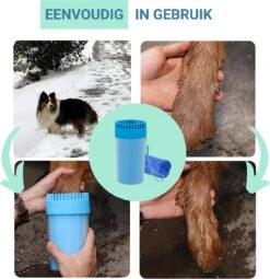 TIKKENS Hondenpoten Reiniger 2-in-1 - Hondenborstel - Hondenpoot Reiniger - Huisdier Poot Wassen - Hondenverzorging - Honden Wassen - Inclusief Microvezeldoek - XL -Hondenbenodigdheden 1163x1200