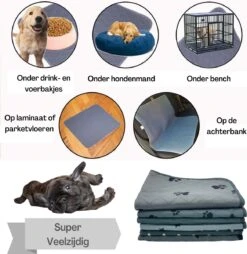 Sharon B - Puppy Training Pad - Plasmat - Beige Met Botjesprint - 80x90 Cm - Hondentoilet - Herbruikbaar - Wasbaar -Hondenbenodigdheden 1167x1200 4