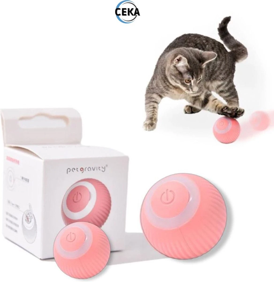 Ceka Goods Automatisch Katten Speeltjes | Zelf Rollende Mini Ballen | Interactief & Intelligentie | Elektrisch Katten Speelgoed | Slimme Katten Speeltjes - Interactieve Zelf Rollende Ballen Voor Katten - Kattenspeeltjes - USB Oplaadbaar- Roze 3 Ceka Goods Automatisch Katten Speeltjes | Zelf Rollende Mini Ballen | Interactief & Intelligentie | Elektrisch Katten Speelgoed | Slimme Katten Speeltjes - Interactieve Zelf Rollende Ballen Voor Katten - Kattenspeeltjes - USB Oplaadbaar- Roze