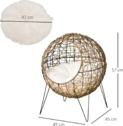 PawHut Kattenhuis Met Metalen Frame D30-442 -Hondenbenodigdheden 1173x1200 9