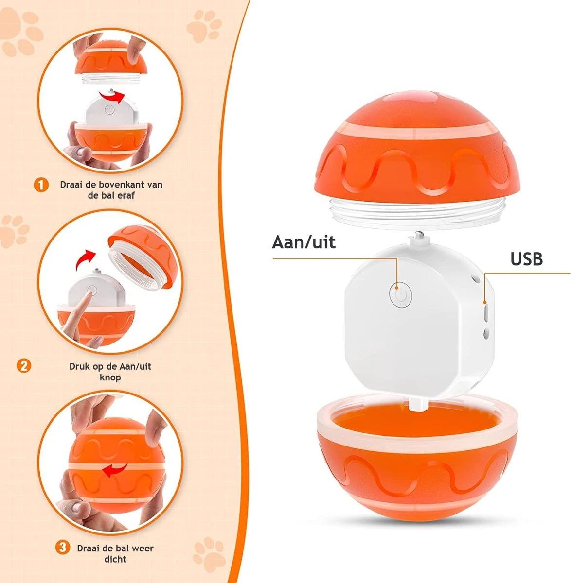 Good Experience Interactieve Hondenbal 3.0 – Honden Speelgoed Intelligentie – Puppy Speelgoed – Hondenspeeltjes – De Enige Die Werkt Met Afstandsbediening – De Veilige Bal Voor Jouw Hond – One Size – Oranje 10 Good Experience Interactieve Hondenbal 3.0 – Honden Speelgoed Intelligentie – Puppy Speelgoed – Hondenspeeltjes – De Enige Die Werkt Met Afstandsbediening – De Veilige Bal Voor Jouw Hond – One Size – Oranje - Afbeelding 8