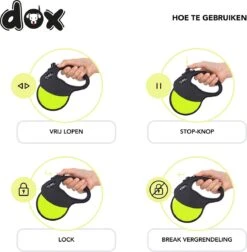 DDOXX Intrekbare Hondenriem, Reflecterend | Vele Kleuren & Maten | Voor Kleine & Grote Honden | Intrekbare Hondenriem Puppy Kat | Hondenriem Accessoires Hond | XS, 3 M, Tot 8 Kg, Geel -Hondenbenodigdheden 1175x1200