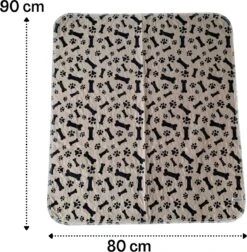 Sharon B - Puppy Training Pad - Plasmat - Beige Met Botjesprint - 80x90 Cm - Hondentoilet - Herbruikbaar - Wasbaar -Hondenbenodigdheden 1176x1200 5