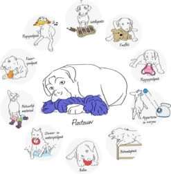 Beeztees Worstjes+Touw - Hondenspeelgoed - Vinyl - 65x5,5x3,5 Cm -Hondenbenodigdheden 1178x1200 39