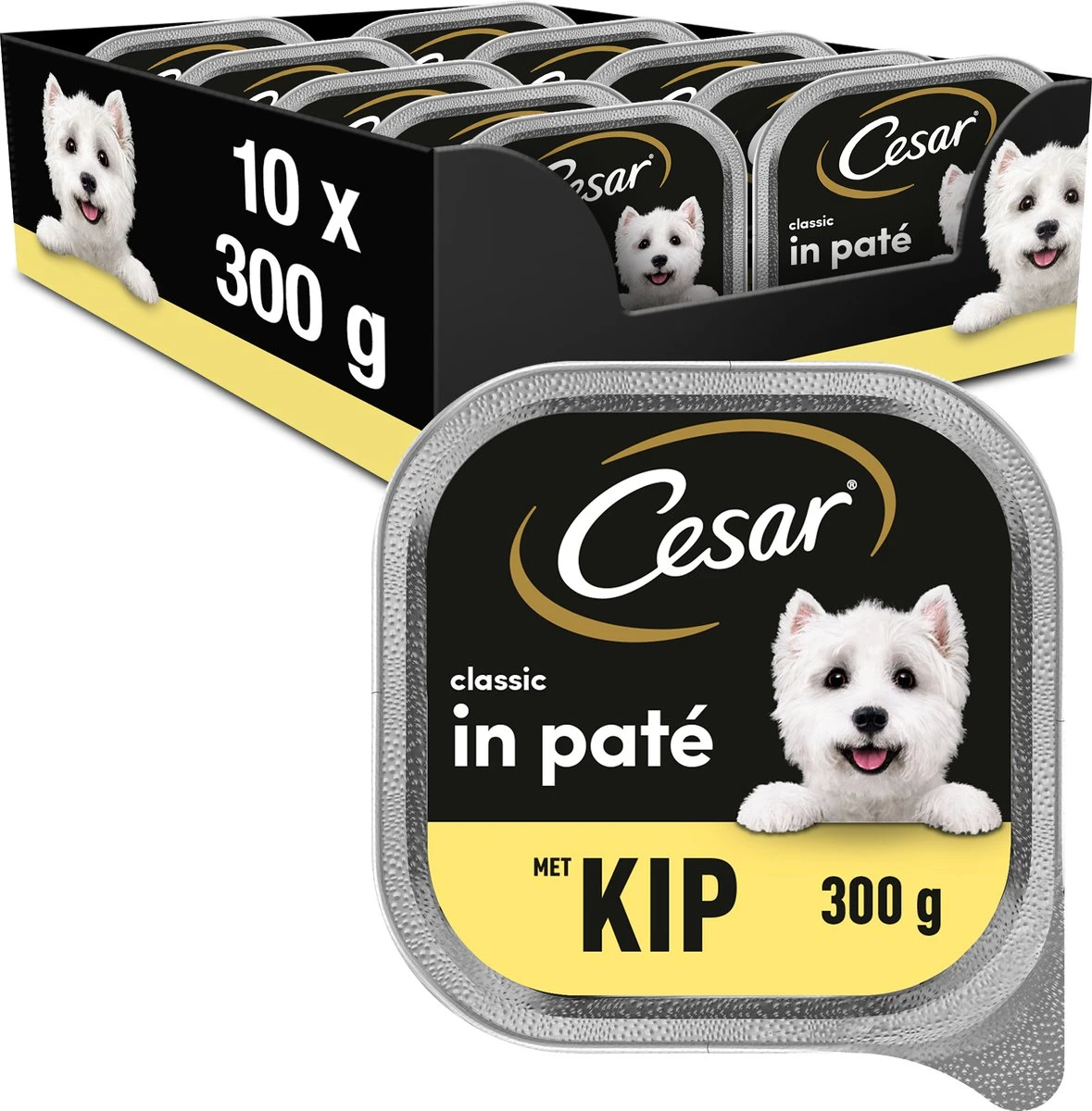 Cesar Classic Paté Honden Natvoer - Kip - 10 X 300 Gr 3 Cesar Classic Paté Honden Natvoer - Kip - 10 X 300 Gr