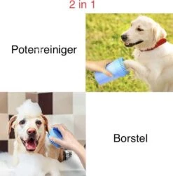 Fuzly - Hondenpoot Reiniger - + Handdoek - Hondenborstel - Hondenverzorging - Verzorging Hond - Hond Wassen - Blauw -Hondenbenodigdheden 1181x1200