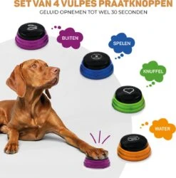 Vulpes Pets® PRO Praatknop Voor Honden - Dogbuttons - Laat Uw Huisdier Spreken - Hondenspeelgoed - Honden Training - Incl. E-Book & Trainingsstickers -Hondenbenodigdheden 1184x1200 5