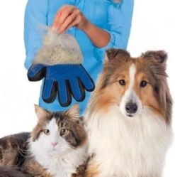Vacht Verzorgingsborstel Voor Huisdieren - Blauw - LimitedDeals - Voor Honden Katten Konijnen Paarden - Tevens Massage Handschoen Voor Dieren! - Goed Voor De Verzorging Van De Vacht -Hondenbenodigdheden 1189x1200 3