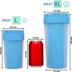 TIKKENS Hondenpoten Reiniger 2-in-1 - Hondenborstel - Hondenpoot Reiniger - Huisdier Poot Wassen - Hondenverzorging - Honden Wassen - Inclusief Microvezeldoek - XL -Hondenbenodigdheden 1192x1200 8