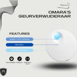 Omara Geurverdrijver – Kattenbak Geurverdrijver – 2023 Model- Oplaadbaar – 100% Krasvrij- Geurverwijderaar- Slimme Sensor -Hondenbenodigdheden 1195x1200 11