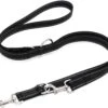 Happilax Dog Leash 2m Adjustable - Black/Reflective - 3-Step Adjustable Leash - Double Leash, Tug Leash - Geschikt Als Hondenriem Voor Grote Honden Of Als Sleepriem Voor Kleine Honden. -Hondenbenodigdheden 1200x1000