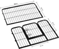 Merkloos Topmast Premium Puppyren - 80 Cm Hoog - 640 Cm Omtrek - Hondenren - Hondenhok - Antraciet -Hondenbenodigdheden 1200x1002 2