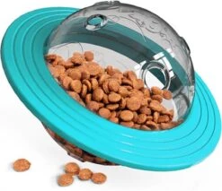 Merkloos Hondenspeeltje UFO Blauw Geschikt Voor Puppy's Tot En Met Grote Honden - Honden Speelgoed - Anti Bijt Speelgoed - Voerbal - Honden Speelgoed Intelligentie - Bijtspeelgoed - Interactieve Hond - Hondenspeeltjes - Traingsbal - Sterk Materiaal - Blauw -Hondenbenodigdheden 1200x1037 3