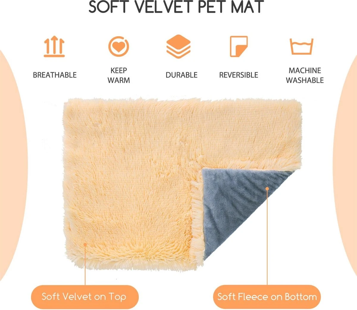 Nobleza Fluffy Benchkussen - Dierenkussen - Hondenkussen - Kattenkussen - Benchmat - Dierenmat - Hondenmat - Kattenmat - Crème - Maat L 10 Nobleza Fluffy Benchkussen - Dierenkussen - Hondenkussen - Kattenkussen - Benchmat - Dierenmat - Hondenmat - Kattenmat - Crème - Maat L - Afbeelding 8