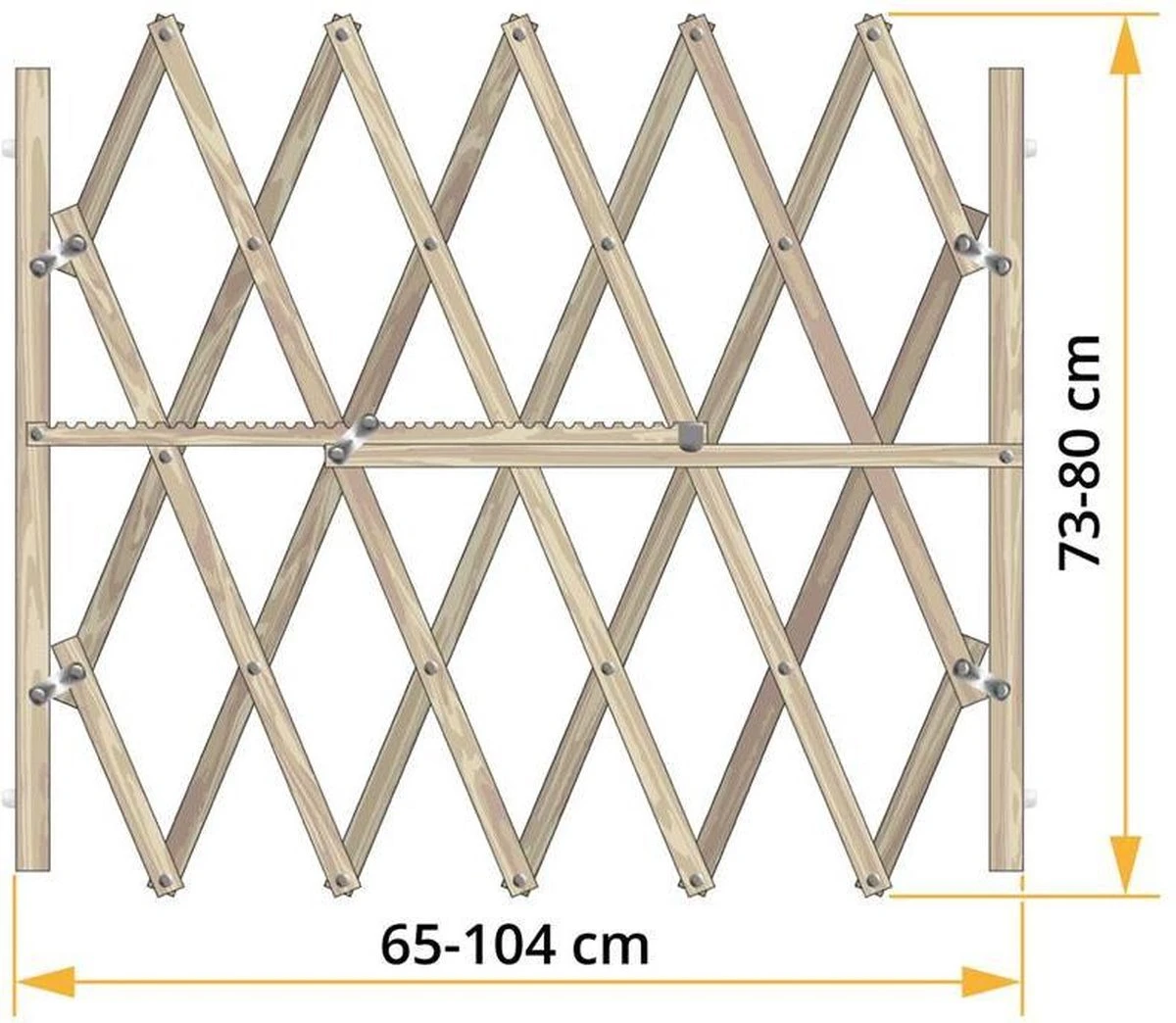 Merkloos PressFix Deurhekje Uitklapbaahekje 65-104cm 4 Merkloos PressFix Deurhekje Uitklapbaahekje 65-104cm - Afbeelding 2