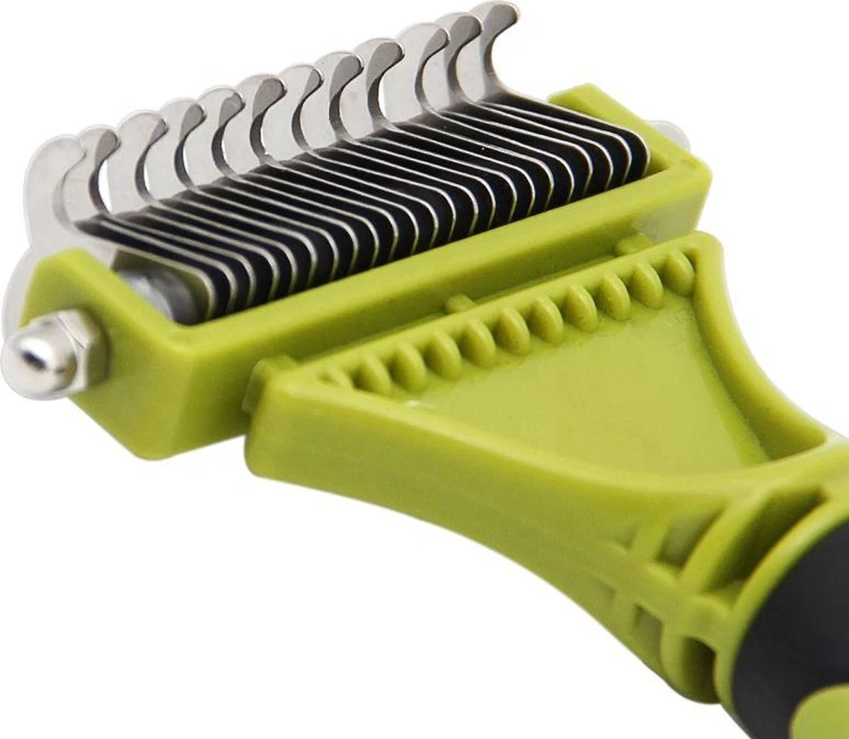 Hondenborstel - Dubbelzijdig Ontharing Tool - Herbruikbare Honden & Kattenvachtkam - Huisdier Grooming - 1 Stuk - Groen 6 Hondenborstel - Dubbelzijdig Ontharing Tool - Herbruikbare Honden & Kattenvachtkam - Huisdier Grooming - 1 Stuk - Groen - Afbeelding 4