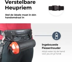 Canicross Looplijn Hond Met Heupriem Voor Hardlopen - Elastische Handsfree Hondenriem - Honden Trainingslijn - 150/200cm - Grijs -Hondenbenodigdheden 1200x1050 1