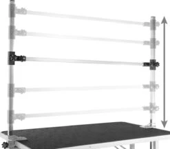 Tectake - Honden Trimtafel Met Twee Lussen - Zwart/zilver- 402893 -Hondenbenodigdheden 1200x1051 1