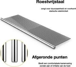 Merkloos Anti-Klit- Kam - Haarverwijderaar Voor Huisdieren - Pijnloos - Roestvrijstaal - Huisdiervriendelijk 11 Merkloos Anti-Klit- Kam - Haarverwijderaar Voor Huisdieren - Pijnloos - Roestvrijstaal - Huisdiervriendelijk -Hondenbenodigdheden 1200x1059 1