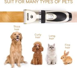 Nobleza B78 - Dieren Tondeuse Set - 4 Opzetkammen - Voor Huisdieren Katten & Honden - Draadloos 16 Nobleza B78 - Dieren Tondeuse Set - 4 Opzetkammen - Voor Huisdieren Katten & Honden - Draadloos -Hondenbenodigdheden 1200x1062 3
