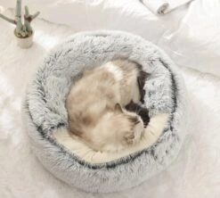 Mooki Nova Plushe - Kattenmand - Luxe Kattenbed - Kattenkussen - Cavebed - Donut - Extra Zacht & Comfortabel - Hondenmand - Lichtblauw - 50 Cm -Hondenbenodigdheden 1200x1078 4