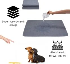 Sharon B - Puppy Training Pad - Plasmat - Beige Met Botjesprint - 80x90 Cm - Hondentoilet - Herbruikbaar - Wasbaar -Hondenbenodigdheden 1200x1087 15