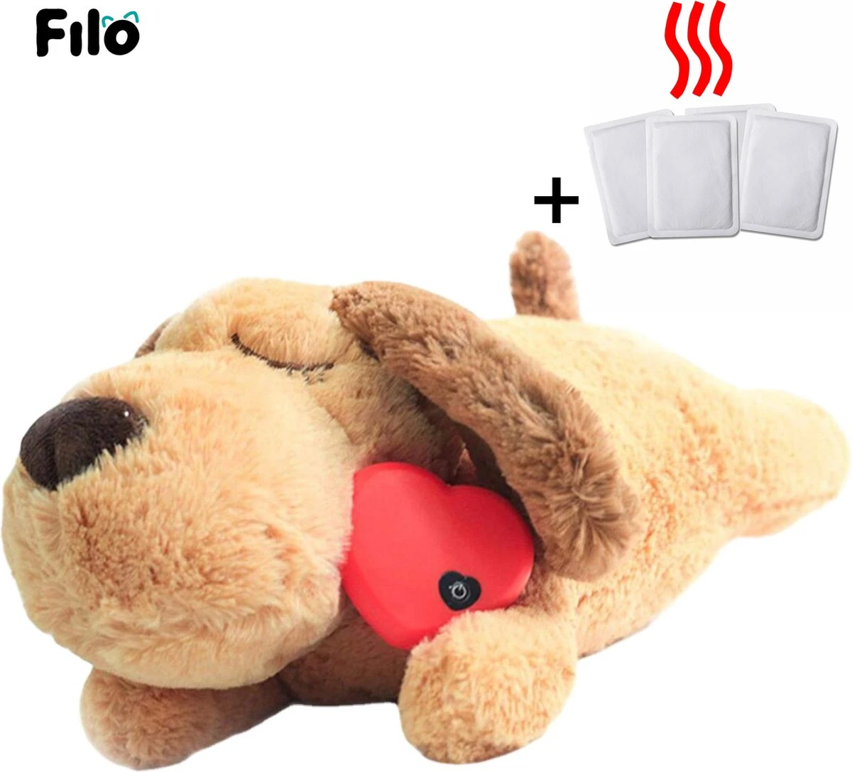 Filo Hondenknuffel Met Hartslag En Warmtebron - Hartslagknuffel Hondenspeelgoed Snuggle Puppy - Knuffel Met Hartslag - Heartbeat Knuffel Hond 3 Filo Hondenknuffel Met Hartslag En Warmtebron - Hartslagknuffel Hondenspeelgoed Snuggle Puppy - Knuffel Met Hartslag - Heartbeat Knuffel Hond