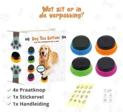 Praatknop Hond – Set Van 4 - Honden Speelgoed – Honden Training – Dogbuttons – Huisdier – Puppy Training - Hondenspeelgoed Intelligentie - Hond Opvoeden 20 Praatknop Hond – Set Van 4 - Honden Speelgoed – Honden Training – Dogbuttons – Huisdier – Puppy Training - Hondenspeelgoed Intelligentie - Hond Opvoeden -Hondenbenodigdheden 1200x1093 4