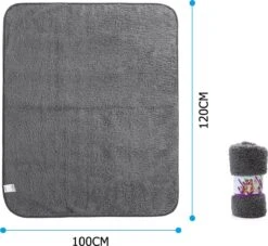 Nobleza 40UWK Hondendeken - Dierenmat - Benchkleed - 120x100cm - Grijs -Hondenbenodigdheden 1200x1105 3