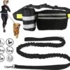 Looplijn Met Heupriem Hands Free - Hondenriem - Reflecterende Hardloopband -Elastische Leiband - Heuptas En Flessenhouder - Zwart - 150 Cm Tot 210 Cm -Hondenbenodigdheden 1200x1106
