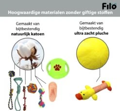 Filo Honden Speelgoed Set 14 Stuks - Hondenspeeltjes Knuffel - Hondenbal - Flostouw - Bot - Frisbee - Hondentouw - Hondenspeelgoed Intelligentie - Kauwspeelgoed Hond En Puppy - Bijtspeelgoed Hondenknuffel - Hondenspeeltje Met Piep -Hondenbenodigdheden 1200x1114 21