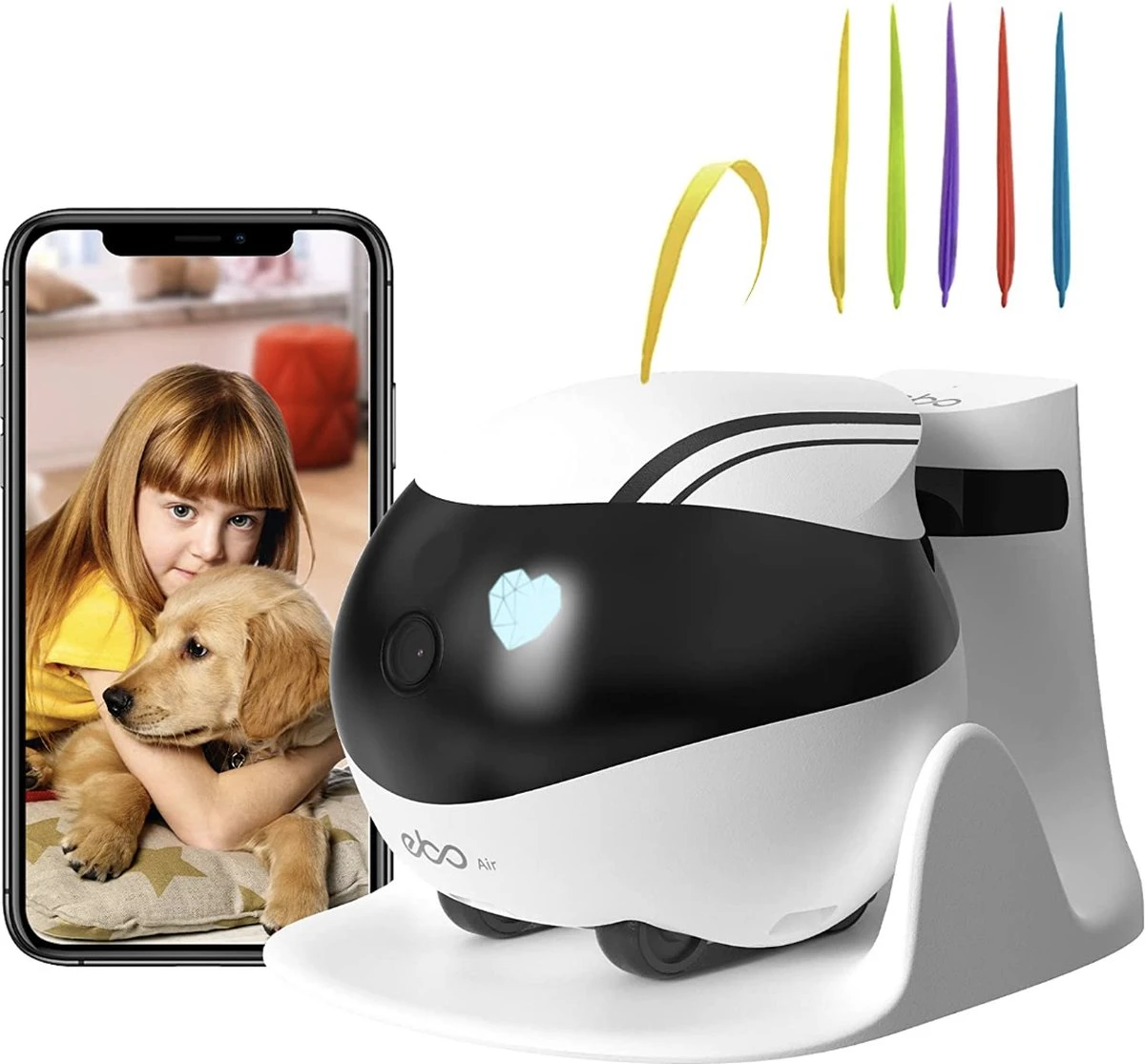 Enabot EBO Air | Laser Kattenspeelgoed | Jouw Smart Katten Gezelschap | Bestuurbaar En Rijdende Robot | Interactief Speelgoed Katten 9 Enabot EBO Air | Laser Kattenspeelgoed | Jouw Smart Katten Gezelschap | Bestuurbaar En Rijdende Robot | Interactief Speelgoed Katten - Afbeelding 7