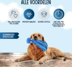 VEDIC® - Octopus Blauw Honden Knuffel - Piepspeelgoed - Geen Vulling - 32CM -Hondenbenodigdheden 1200x1121 6